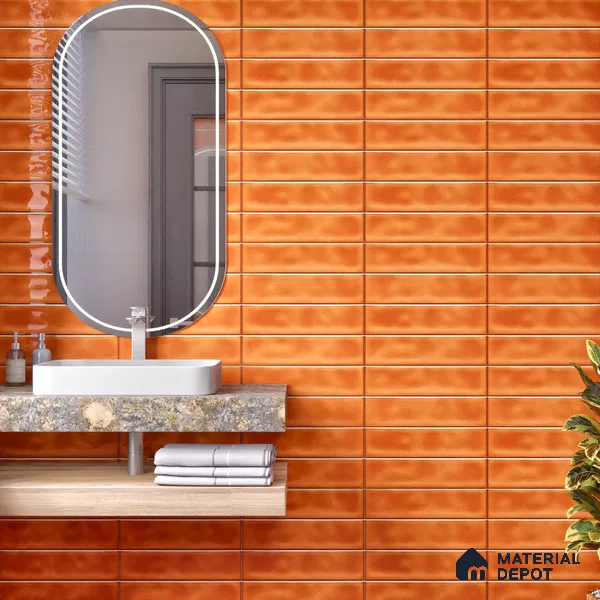 Faux Subway Tile TL 07256 C Sintra 1005 1 ft x 1 ft Ceramic Glossy Finish - 9 mm | 2 mm Spacer is Mandatory | Please Expect a Slight Variation of Pattern